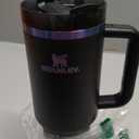 Stanley Quencher H2.0 Tumbler with Handle and Straw 40 oz | Flowstate 3-Position Lid | Cup Holder Compatible for Travel | Insulated Stainless Steel Cup | BPA-Free | Black Chroma