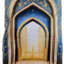 Thick Prayer Mat 3.15 in Extra Soft Kneeling Cushion for Worship & Meditation, Non-Slip Velvet Mat for Home Mosque Church Use, Comfortable Foldable Prayer Rug for Adults (Sky Blue)