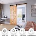 EaseLife 6.6 FT Sliding Barn Door Hardware Track Kit,Basic J Pulley,Slide Smoothly Quietly,Easy Install (6.6FT Track Kit for 36"~40" Wide Single Door)