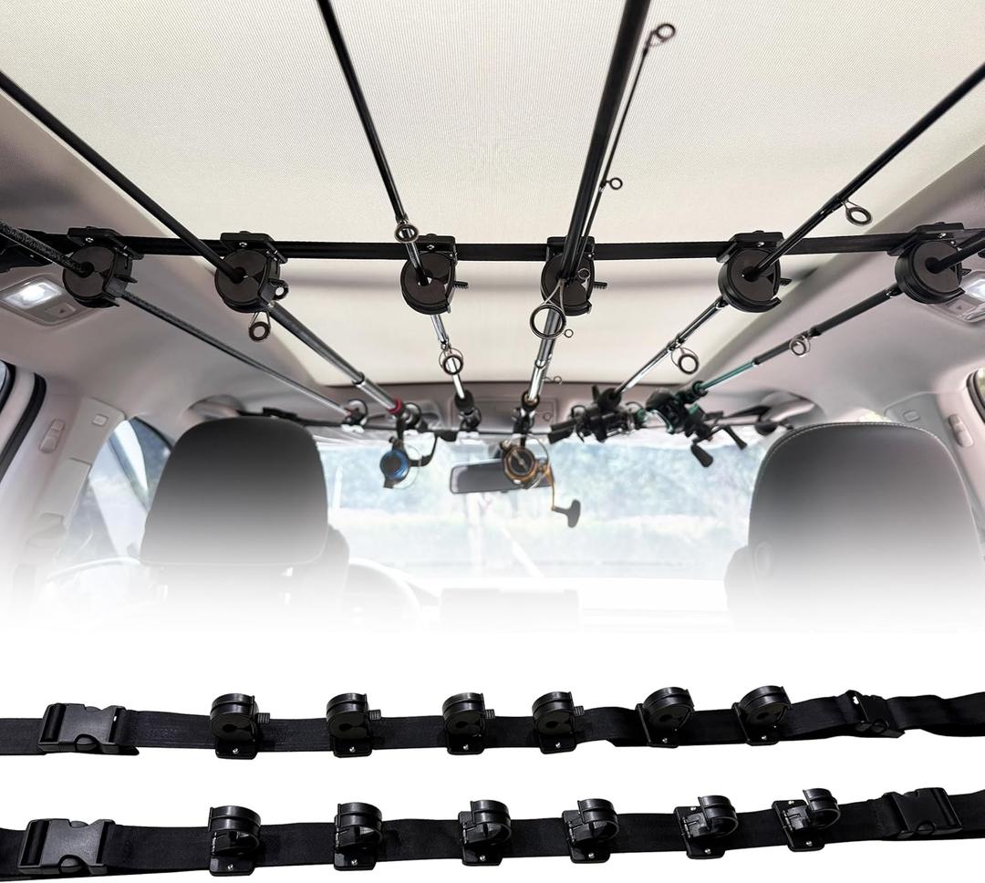 Fishing Rod Holder for Car,Fishing Pole Holder for Car,Fishing Pole Storage Inside Carrier Racks for SUV/Wagons/Van/Jeep/Truck