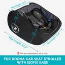 YOREPEK Padded Stroller Travel Bag for Airplane, Fits for Doona Car Seat Stroller with Latch Base, Infant Car Seat Travel Bag Backpack with Lockable Zipper, Foldable Car Seat Cover for Baby Travel