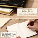 Engrowtic Set of 2 Wedding Vow Books His and Hers Vows on Our Wedding Day Notebooks with Gold Foil Fabric Cover 5.8"x 4.1" Bride and Groom Gift for Newly Engaged Couple, 60 Lined Pages (Black, White)