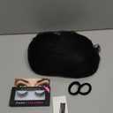 Natural Black Yaki Drawstring Ponytail Extension for Black Women Kinky Staight Up Down Ponytails Synthetic Hair Extensions 20 Inches Clip in (1B Black)