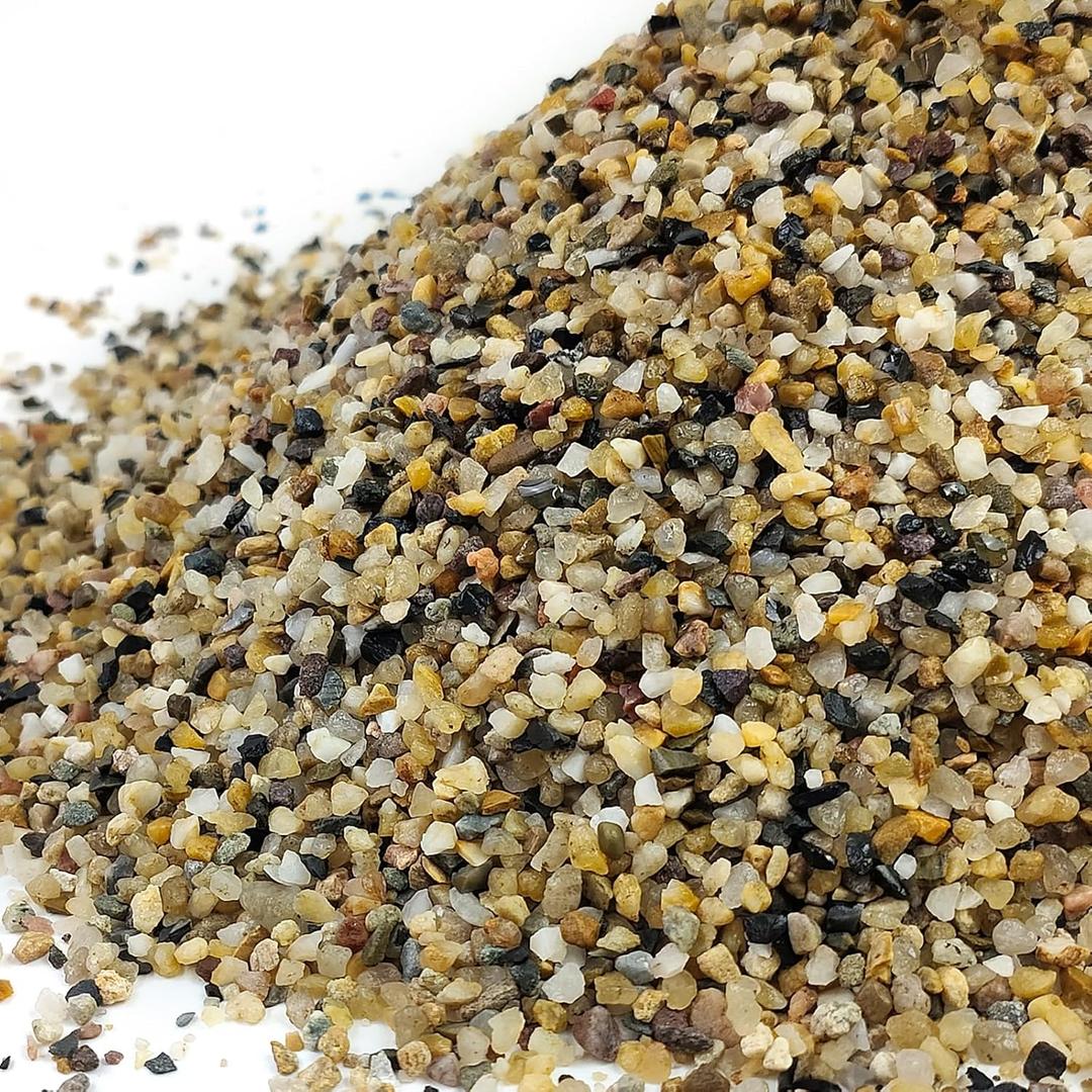 2 lbs Aquarium Sand. 1/16 Inch Fish Tank Coarse Sand Pea Gravel for Substrate, Terrariums, Vase, Plant, Soil Cover and Outdoor Landscaping