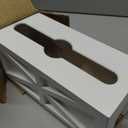 Paper Towel Dispenser Wall Mount, Paper Towel Holder Wall Mounted with Lid, Solid Wood Commercial C-Fold, Z-Fold, Trifold Hand Paper Towel Holder Dispenser Hand Towel Holder for Bathroom Decor(White)