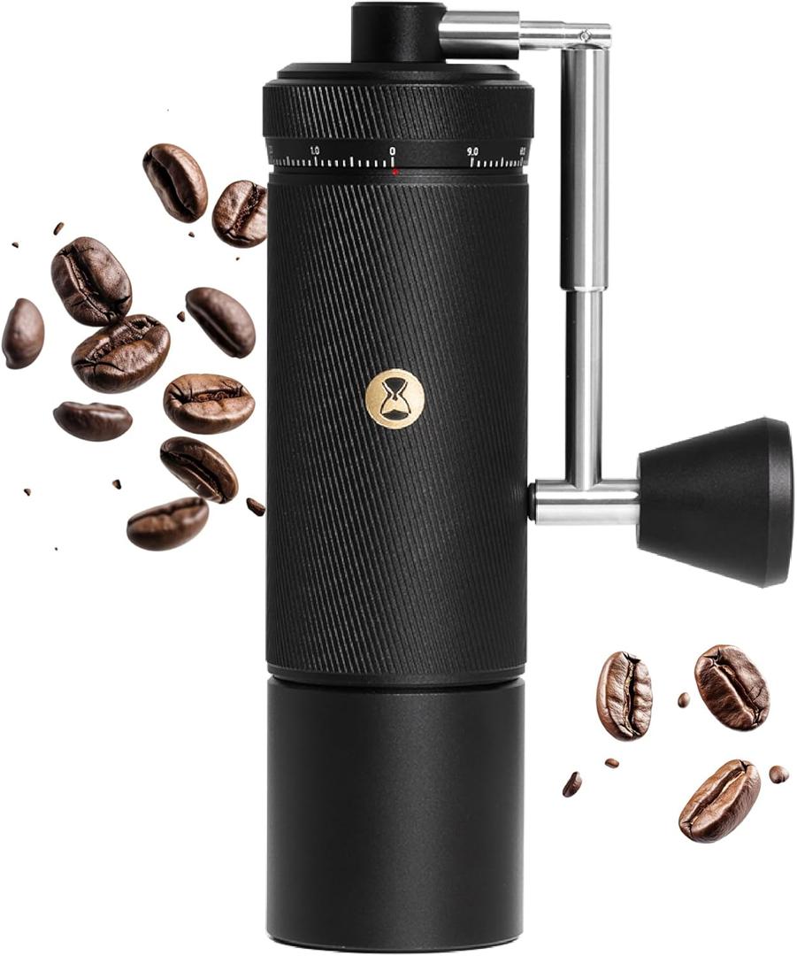 Manual Coffee Grinder S3 ESP TIMEMORE, External Adjustment, Designed for Espresso, Upgrade Integrated All-Metal Body, Folding Handle, Black