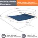 SUNCREAT Hammocks Replacement Hammock for Stand, 475 lbs Capacity, Two Person Backyard Hammock for Outside, Navy