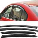 Window Visors Compatible with 2012-2016 Subaru Impreza & 2015-2021 WRX STI, Acrylic Smoke Tinted Semi-Transparent Rain Guards Wind Deflector by IKON MOTORSPORTS