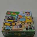LEGO DUPLO Town Truck & Tracked Excavator Construction Vehicle 10931 Toy for Toddlers 2-4 Years Old Girls & Boys, Fine Motor Skills Development and Learning Toy