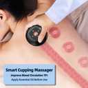 5-in-1 Cupping Kit for Massage Therapy, 12 Levels Smart Dynamic Cupping Set with Red Ligh-t Therapy&Heat Penetrates for Targeted Pain Relief, Knots, Aches, Muscle Soreness - 2Pcs(Black&Black)