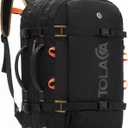 Tolaccea Travel Backpack for Men Women, 40L-50L Carry On Backpack with Wet Dry Compartment, TSA Approved Laptop Daypack Fits 15.6", Convertible Expandable Large Rucksack Duffel Bag for Work Travel (Black)