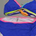 popvil High Waisted Bikini Sets: Neon Swimsuits for Women Tummy Control Push Up Two Piece High Rise Sunny Sculpt Bathing Suits Ladies Summer Beach (Royal Blue) Large
