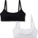 Amazon Essentials Womens Cotton Jersey Comfort Nursing Bra (Medium, Black/White)