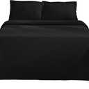 Superior Cotton Fleur De Lis Bedspread Set, Warm Blankets, All-Season Bedding, Bedroom Decor, Decorative Boho Medallion Coverlet, Includes 1 Bedspread, 2 Pillow Shams, Queen, Black