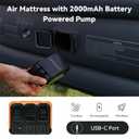 COMMOUDS Queen Air Mattress with 2000mAh Battery Powered Pump, 18" Raised Inflatable Mattress, Portable Blow up Mattress, Air Bed for Camping, Home and Guest