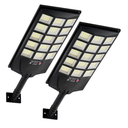 KAE KAQUR ‌Large Outdoor Solar Street Lights with Motion Sensor & Dusk-to-Dawn Lighting, 6500K 300000LM Waterproof LED for Parking Lot/Commercial/Yard (2-Pack)