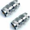 2pcs PL259 Coax Connector UHF Male to Male Coaxial Connector Low Loss Coax Adapter for Antennas, Wireless LAN Devices, Coaxial Cable, WiFi, Ham or Handheld Radios, Scanner