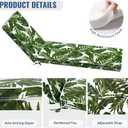 Outdoor Chaise Lounge Cushion for Patio Furniture 72 x 21 x 3 Inch, Water Resistant Patio Lounge Chair Cushion with Straps for Lawn Pool Furniture, 1 Pack, Palm Green