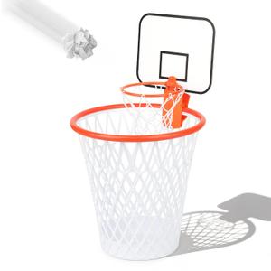Trash Can with Basketball Hoop, Basketball Trash Can Set, Wastebasket Includes Clip On Basketball Hoop,Fun Basketball Gift,Indoor Basketball Wastebasket for Office, Classroom, Living Room, Party, Gym