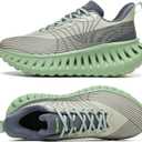 GSLMOLN Walking Shoes for Men Casual Shoes Breathable Lightweight Walking Sneakers for Workouts & Gym Cushioned Flexible Mens Shoes Training Fashion Sneakers (14, Green)