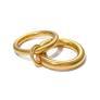 Stackable Rings for Women Non Tarnish - 18K Gold Plated Water Resistant Interlocked Stackable Ring - Stainless Steel Waterproof Rings for Women Tarnish Free