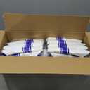 SUT 350 Pcs Blue and Clear Plastic Dinnerware Set for 50 Guests, Include: 50 Dinner Plates, 50 Dessert Plates, 50 Pre Rolled Napkins With Silverware, 50 Cups, Disposable Plates for Party, Wedding