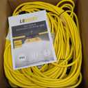 LEDIARY 100FT LED Construction String Lights, 100W 10000LM String Work Light, Linkable Temporary Lighting for Jobsite, Patio, Indoor, Outdoor-ETL Listed