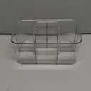 Clear Thickened Portable Caddy Tote, Shower Caddy with Handle for Art Supplies, Makeup, Crafts, Colored Pencils, Sewing, Office Supplies (Clear)