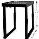 Locker Organizer Shelf Adjustable Width and Height, Ideal Locker for School, Office, and Gym Lockers (Black), 11 inches x 12 inches x 9.5 inches