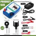 MorningRo 10 Mile Electric Fence Kit for Livestock, 3 Joule 12KV Fence Charger with LED Display, 3366 ft 9-Strand Polywire, 60 Insulators & Ground Rods, AC/DC Fencing System for Horse Cattle Pasture