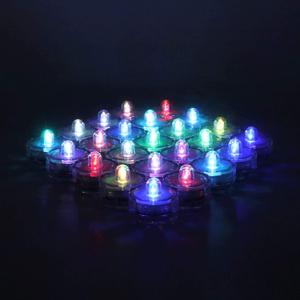 Rhytsing Set of 24 Submersible Led Light, Waterproof Underwater Wedding Tealight, Multi-Color Changing Light, Batteries Included