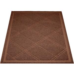 Amazon Basics Less-Mess Cat Litter Box Mat, 24" x 35", Unscented, Brown (1 Count (Pack of 1))