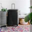 American Tourister Stratum 2.0 Expandable Hardside Luggage with Spinner Wheels, Jet Black, Carry-on