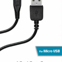 Micro USB Data Sync and Charge Cable - Black