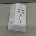 Surge Protector, Outlet Extender with Night Light, Addtam 5-Outlet Splitter and 4 USB Ports(2 USB C), USB Wall Charger Power Strip, Multi Plug Outlet for Home, Office, School, ETL Listed (White)