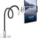 Lamicall Gooseneck Tablet Holder Mount : Flexible Arm Clip Tablet Stand for Bed, Desk Mount, Compatible with iPad Pro 11", Mini Air, Galaxy Tabs More 4.7 to 10.5" Phones and Tablets