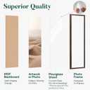 13.5x40 Picture Frame, Distressed Farmhouse Wood Pattern Panoramic Picture Frame, Horizontal and Vertical, Plexiglass,Wall Dcor, Walnut,1Pack