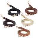 PandaHall 5 Colors 50 Inch Adjustable Leather Replacement Strap Handles 12mm Wide Purses Straps Shoulder Bag Crossbody Handbag Strap with Golden Swivel Lobster Buckles for DIY Bag Craft