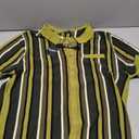 Mens Vintage Stripe Polo Shirts Short Sleeve Button Down Knit Sport Shirt Green XL