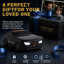 Portable Tire Inflator Car-Shaped Air Pump with Bluetooth, High-capacity Battery, Power Wireless Air Compressor with Built-in Speaker, Fast Inflation for All Types of Tires, Balls, and Toys