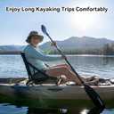 DUNDOO Kayak Seat with Back Support, Aluminum Frame Kayak Seat, Dual Mount for Inflatable Kayak, Sup Board & Sit-On-Top Kayaks, Strap & Rail Mount, Comfortable & Stable