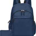 Navy Blue Backpack for School, College, High, Middle School,Water Resistant Bookbag for Teens, Basic Backpack for Daily, Travel, Work, Business Laptop Backpack for Men Women (Navy)