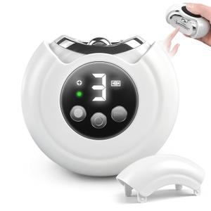 3-in-1 Electric Nail Clipper Automatic Trimmer Grinder Polisher | Fingernail Clippers, With LED Light, 3 Speed Rechargeable, Low-Noise, For Seniors, Baby, and Adults, Mess-Free Debris Storage