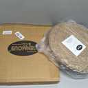 GENMOUS Woven Placemats Set of 6, 13" Round Placemats Natural Water Hyacinth Boho Placemats, Farmhouse Rattan Chargers for Dinner Plates,Rustic Braided Wicker Table Mats for Dining Table,Home,Wedding