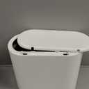 PENGKE Slim Plastic Trash Can,2.7 Gallon Garbage Can with Press Top Lid,Black Modern Waste Basket for Bathroom,Living Room,Office and Kitchen (10L)