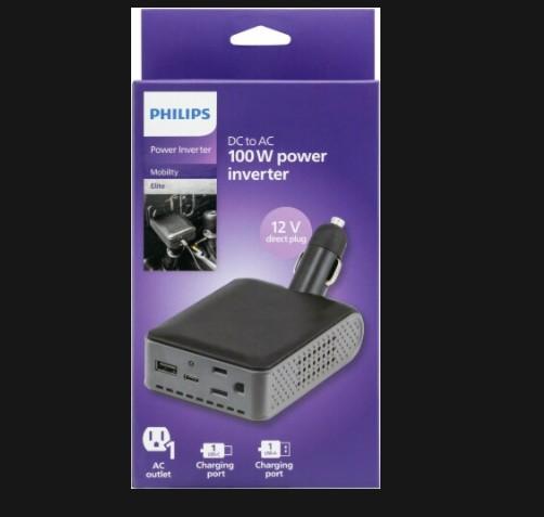 Philips Direct Plug Power Inverter 1 AC outlet 1 USB-1C 100W-1ct