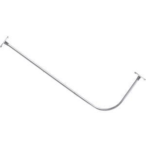 PrettyHome L Shapaed Bathroom Bathtub Corner Shower Curtain Rod Large Space 28"x68",Chrome Finished