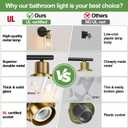 Zarbitta Set of 2 Wall Sconces for Bathroom, Black and Gold Modern Vanity Lights with Clear Glass Shade,Bathroom Wall Lamp for Mirror Kitchen Living Room Hallway Cabinet Porch