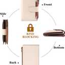 Airkit Small Wallet Women RFID Blocking Soft Leather Bifold Compact Card Holder Wallet for Women with Zipper Coin Pocket 4 ID Window