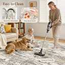 Area Rugs for Living Room: 10x14 Abstract Washable Rug Modern Neutral Large Soft Stain Resistant Non-Slip Backing Machine Table for Bedroom Dining Room Indoor Home Office Carpet - Gold Brown